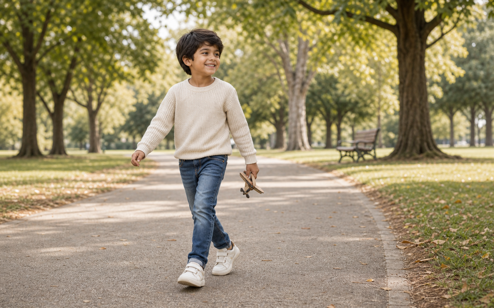 Kid Poses for Photography wide playful walk pose reference
