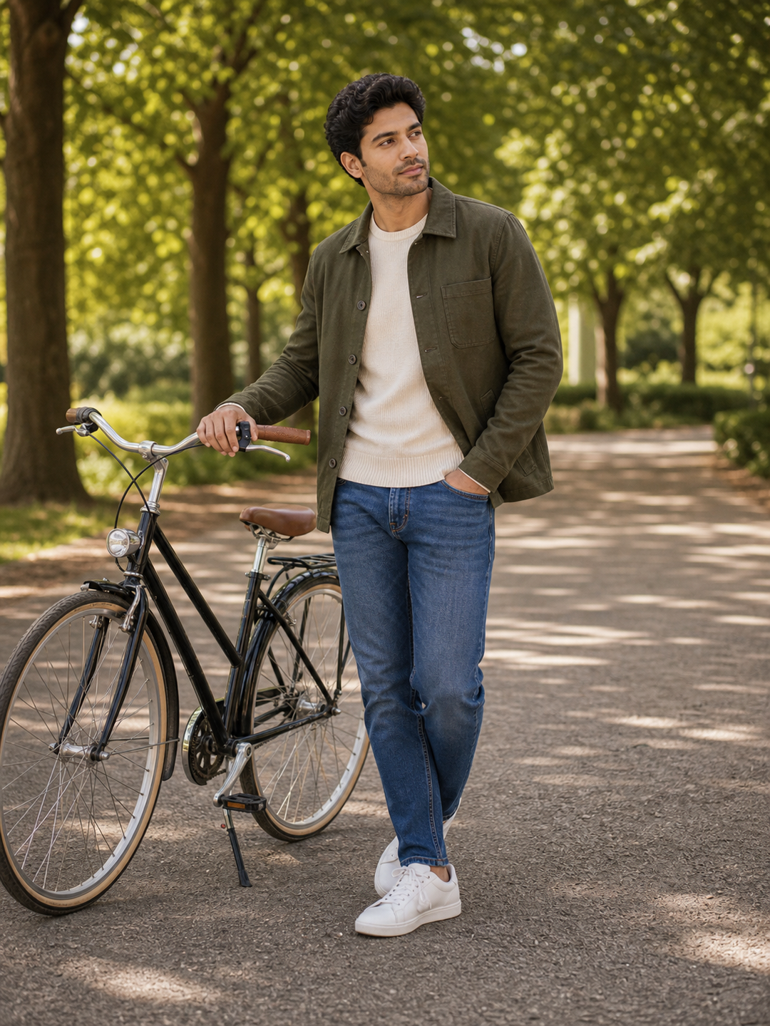 Photo Pose for Bike bike-side standing pose pose reference