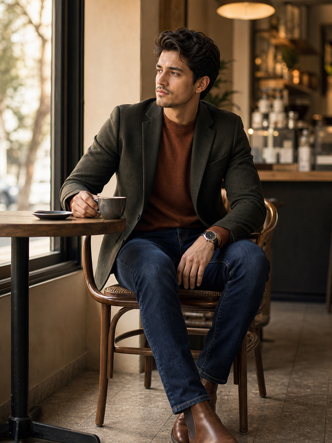 Poses for Instagram Post Men seated lifestyle post pose reference