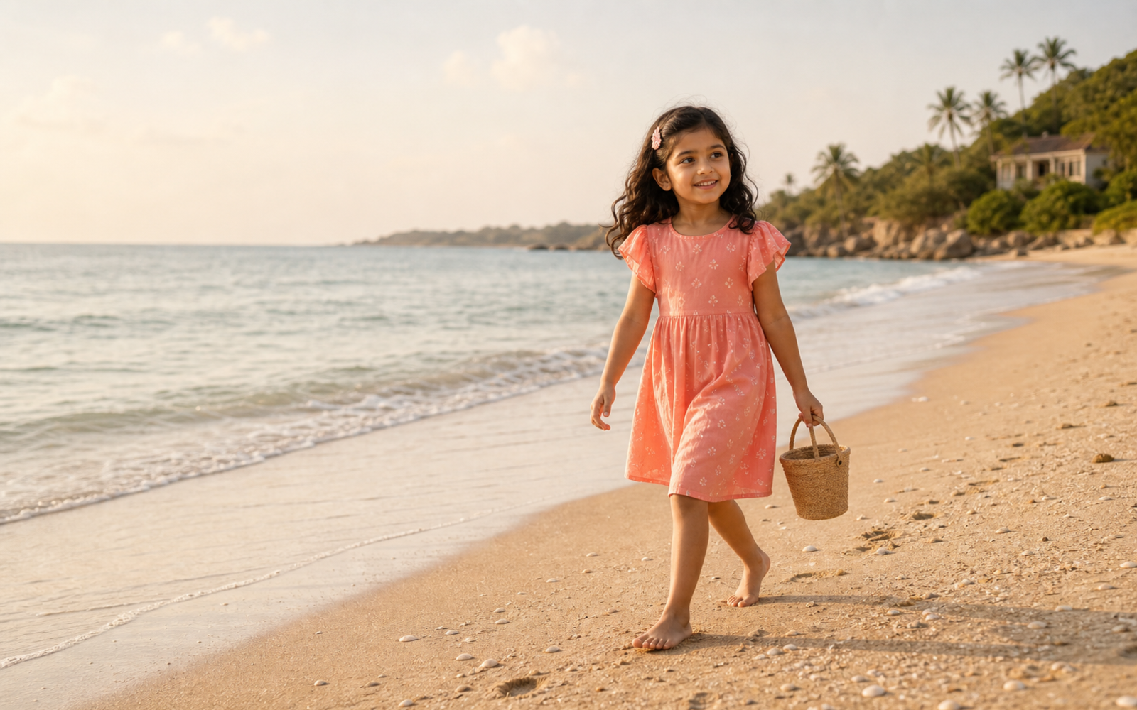Poses for Kids in Beach wide shoreline walk pose reference