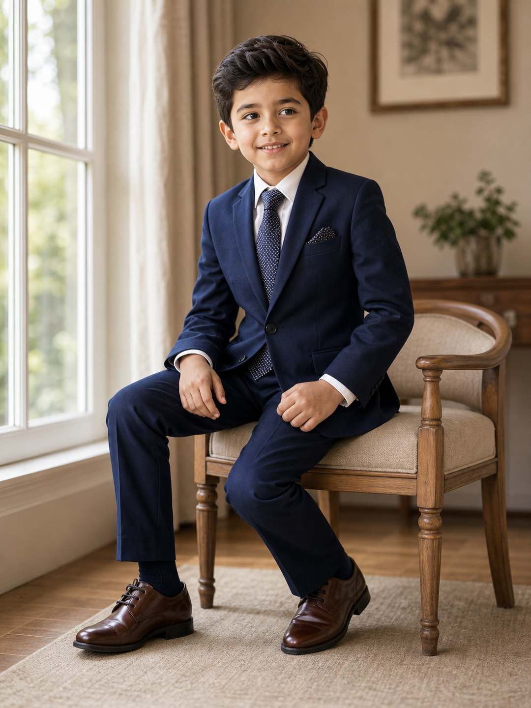 Poses for Kids in Suit seated formal pose pose reference