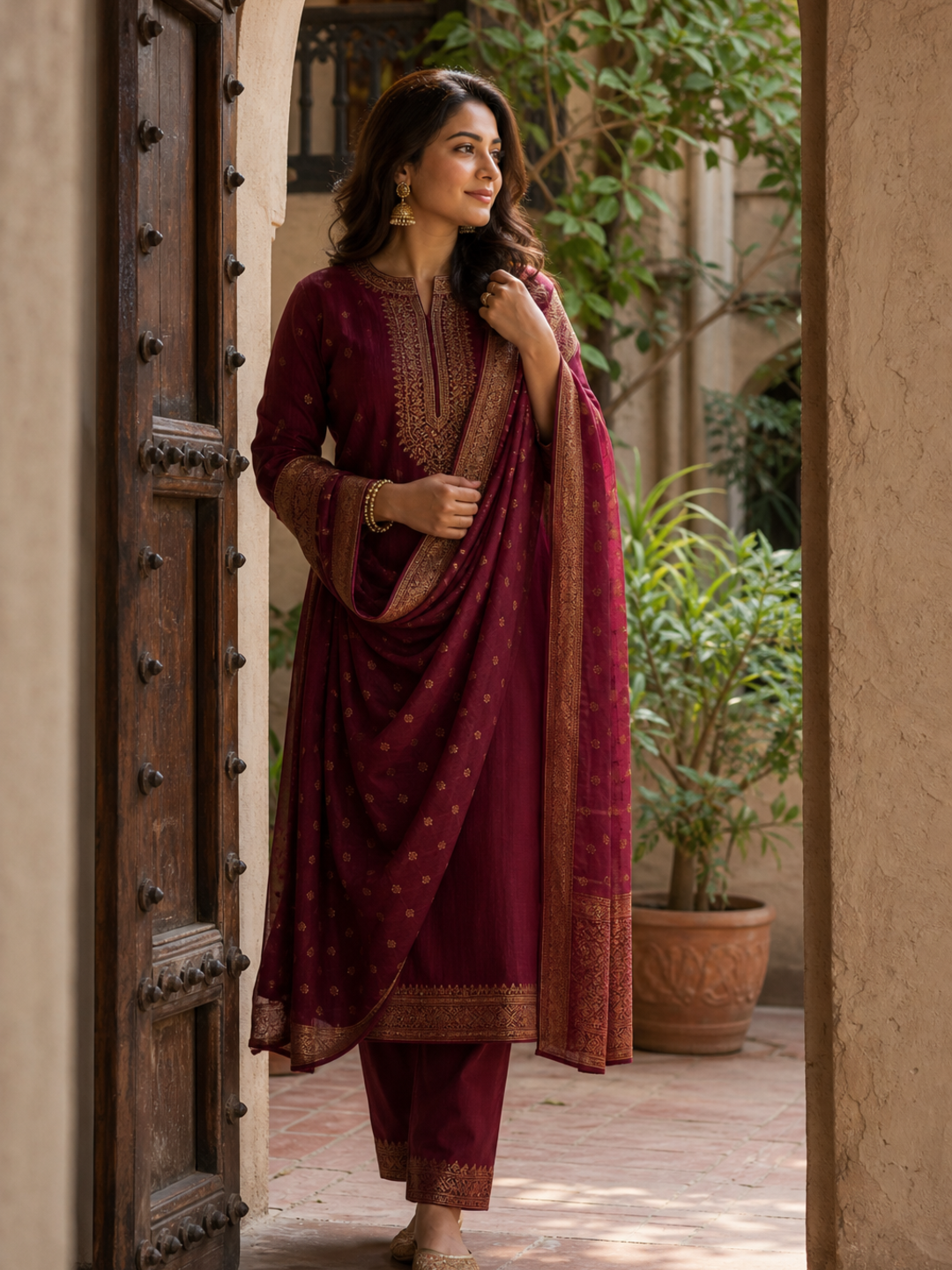 Poses for Women in Traditional traditional standing frame pose reference