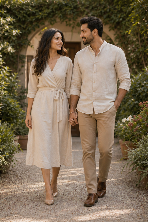 Couple garden walk reference for walking poses for photography