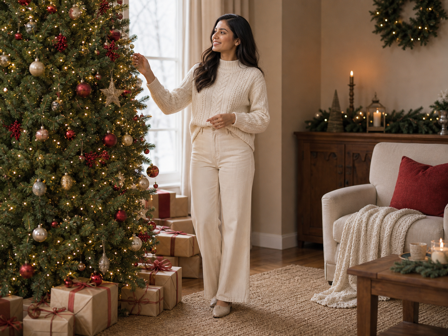 Christmas portrait pose reference for christmas photoshoot poses
