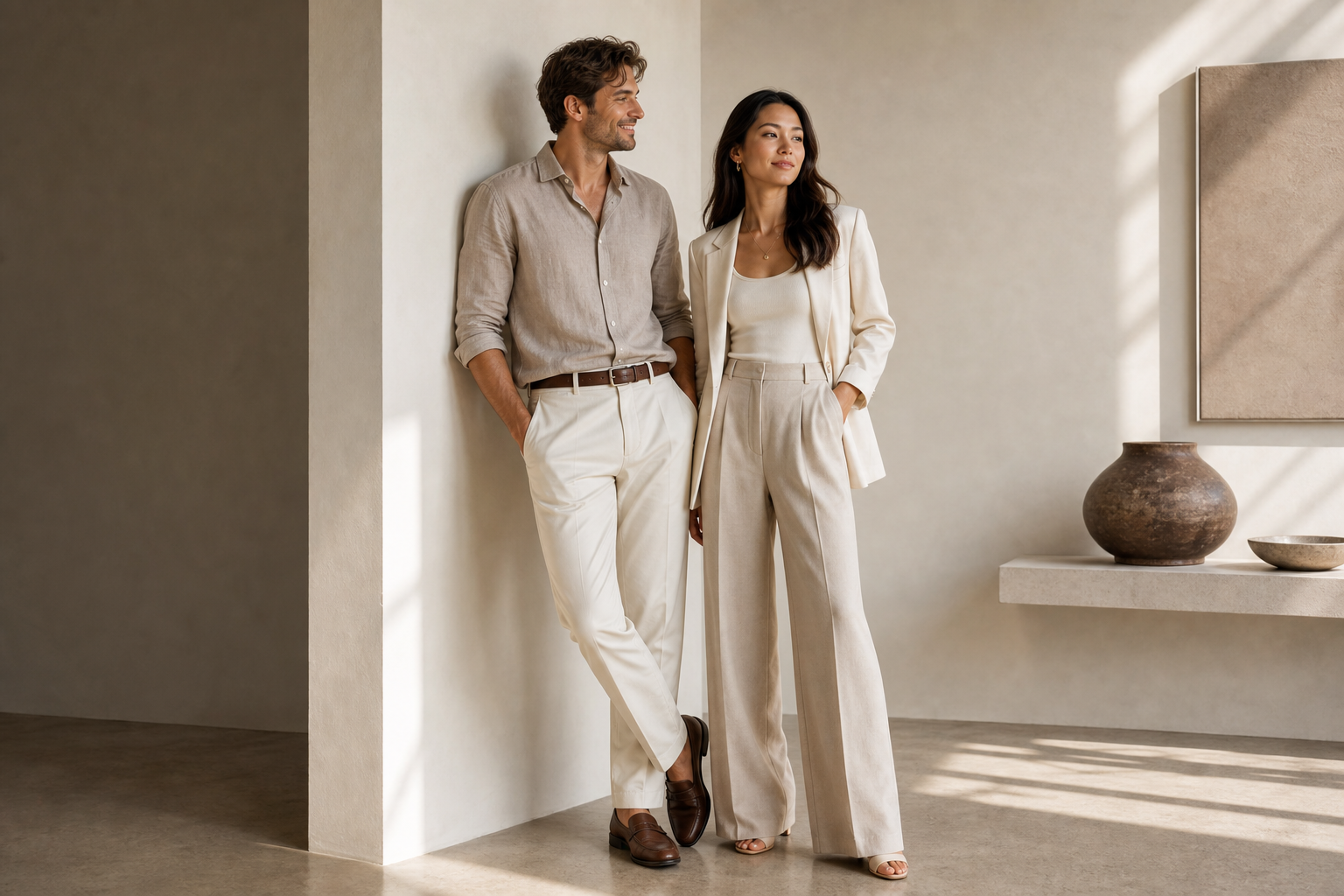 Engagement couple inward angle pose reference