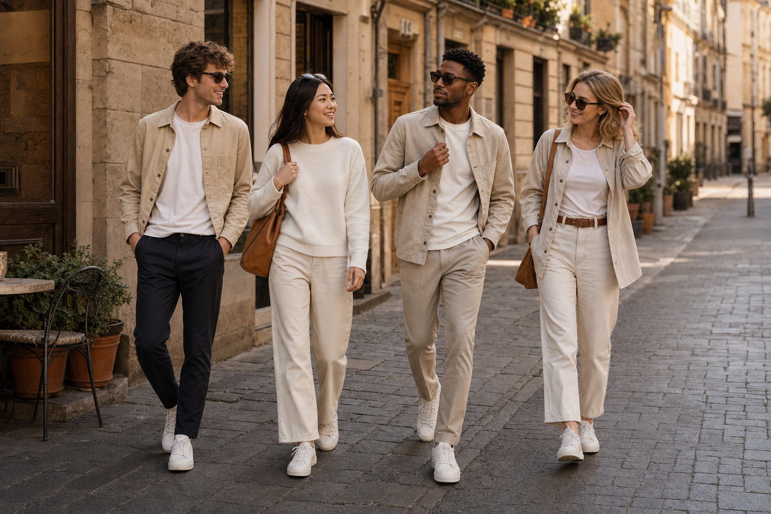 Friends travel street pose reference for how to pose in group photos