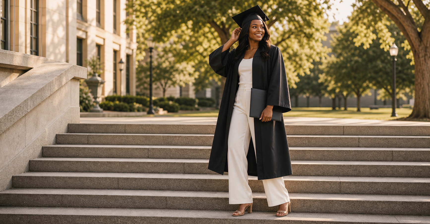 Graduation diploma campus pose reference