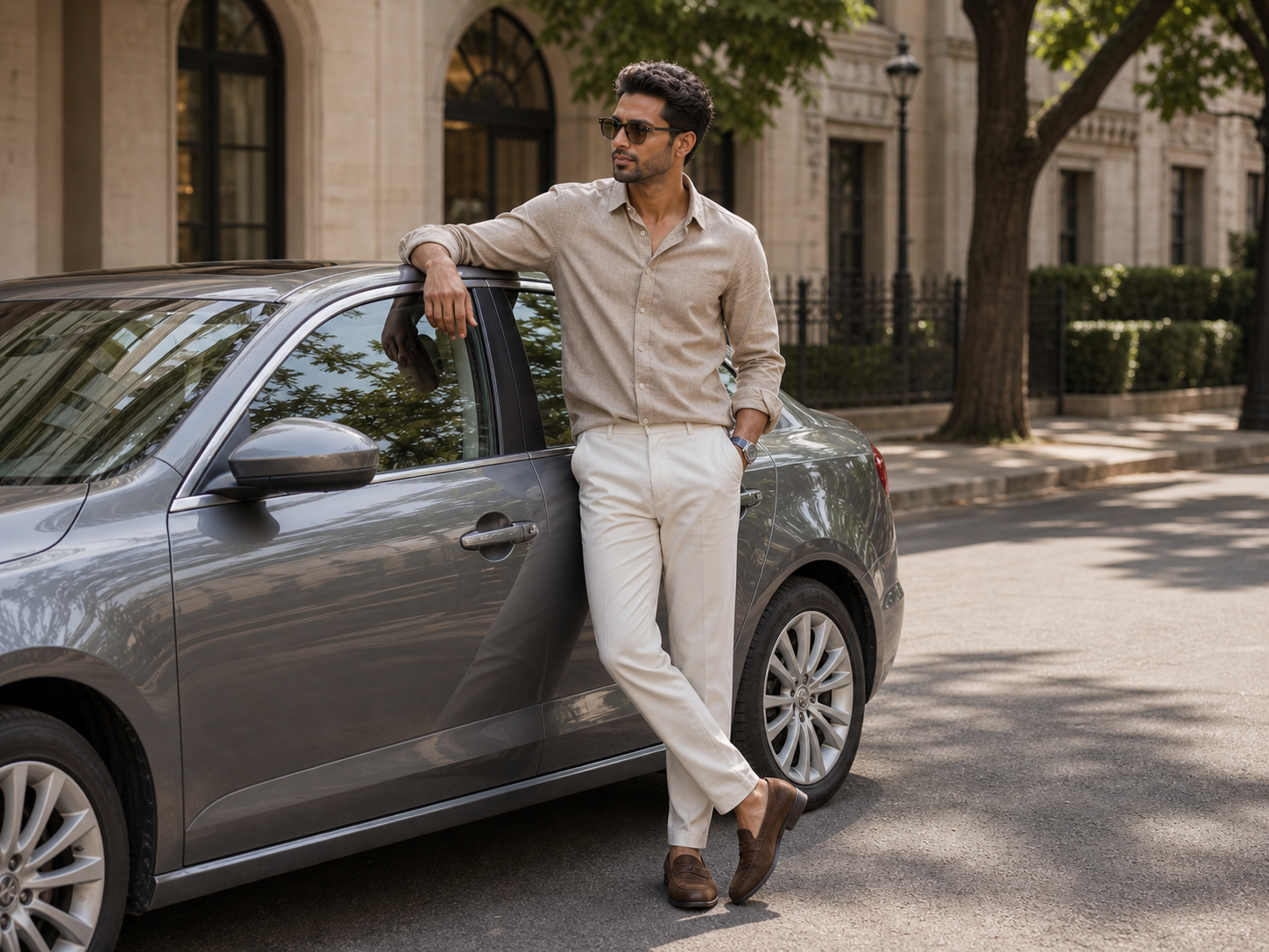 Men's car photoshoot pose reference for photo pose for man with car