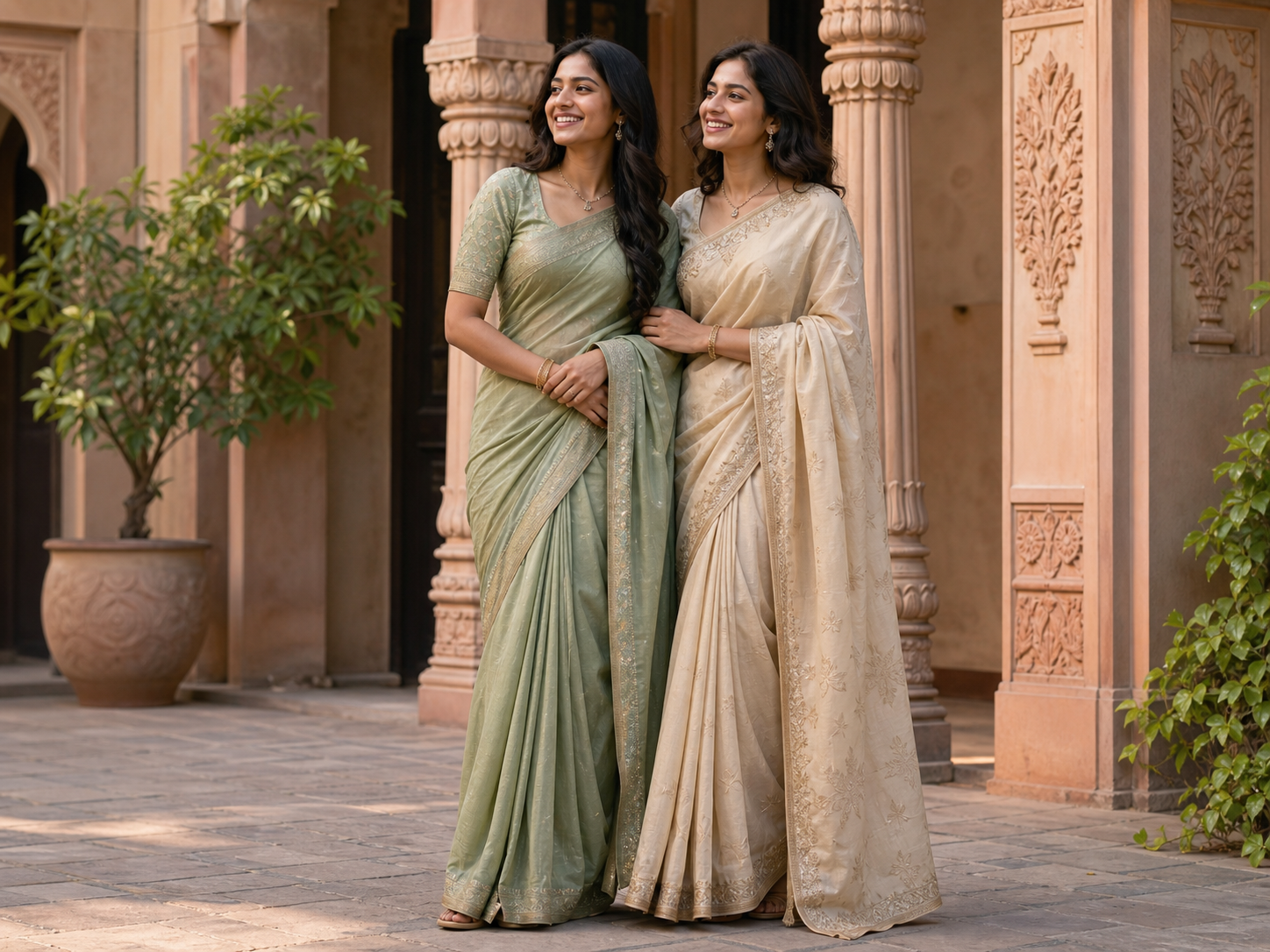 Traditional pair pose reference for photo poses for diwali couple